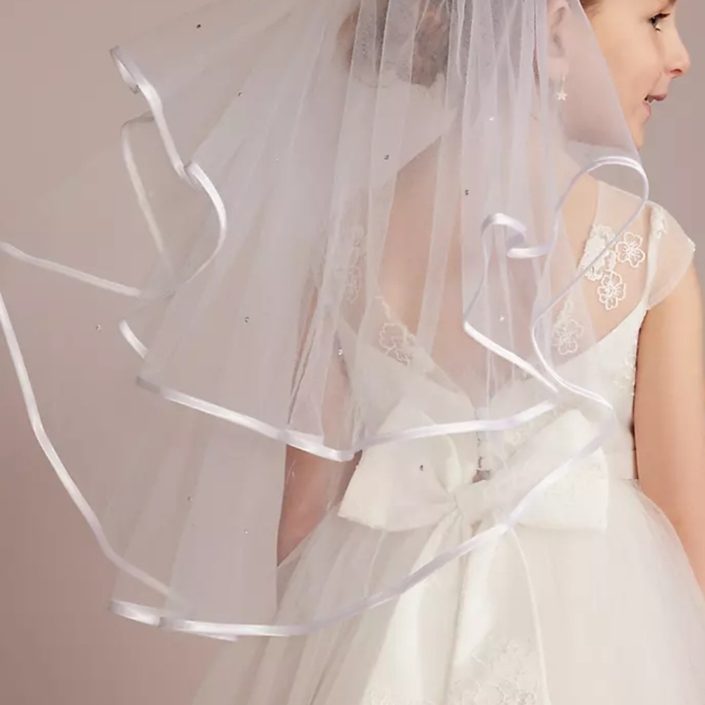 White First Holy Communion Veil